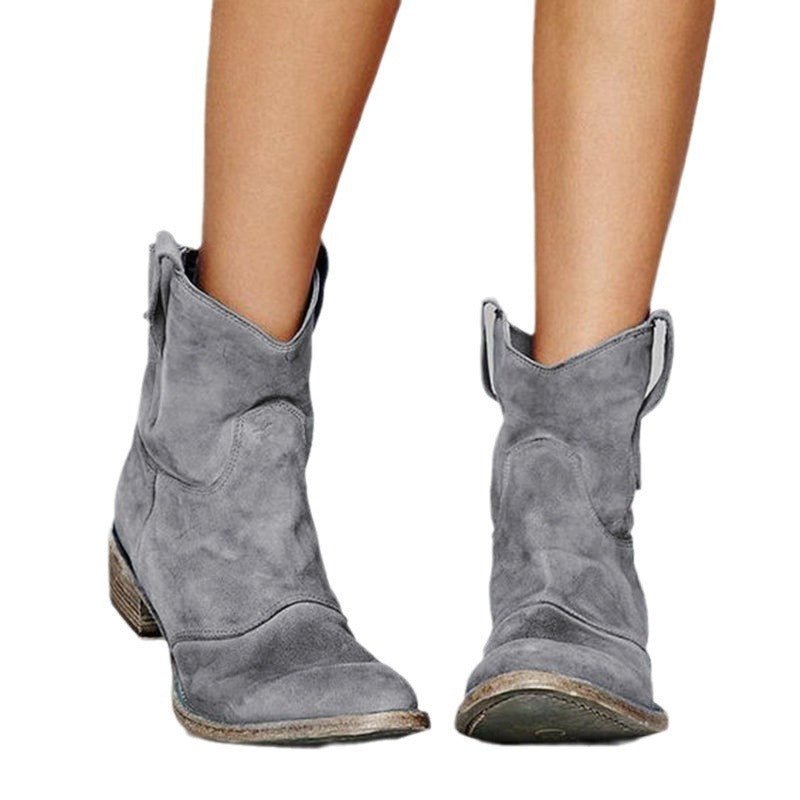 Comfortable Low - Heeled Women's Boots in Various Colors - Nest of Glam