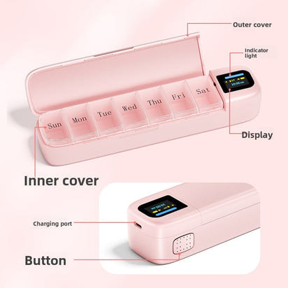 Portable Alarm Pill Dispenser - Nest of Glam
