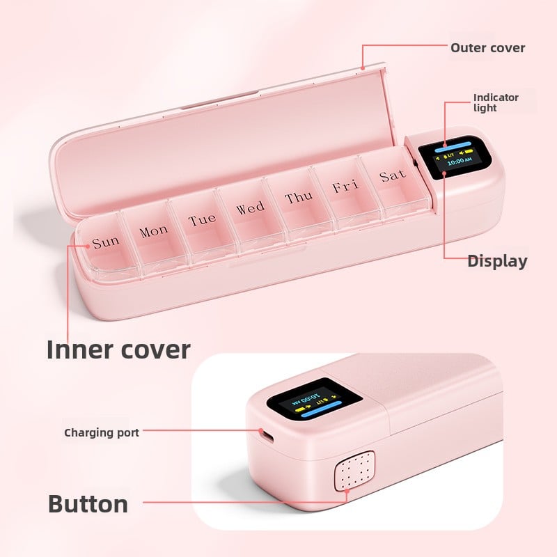 Portable Alarm Pill Dispenser - Nest of Glam